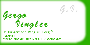 gergo vingler business card